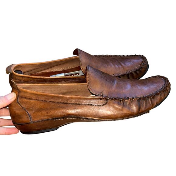 To Boot New York Shoes Mens Size 13 Brown Leather Driving Loafer Slip On - Picture 5 of 9